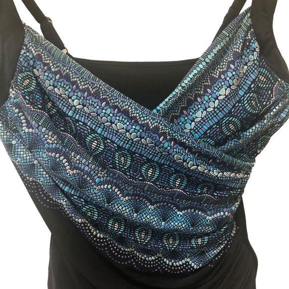 Miraclesuit Rockin Moroccan It’s A Wrap 1 Piece Slimming Underwire Swimsuit 18W - Picture 3 of 5